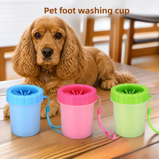 Limpiador de pata para perro y gato, accesorios de limpieza para patas de silicona suave
