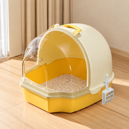 Enclosed cat litter box