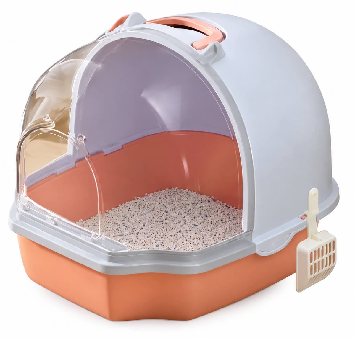 Enclosed cat litter box