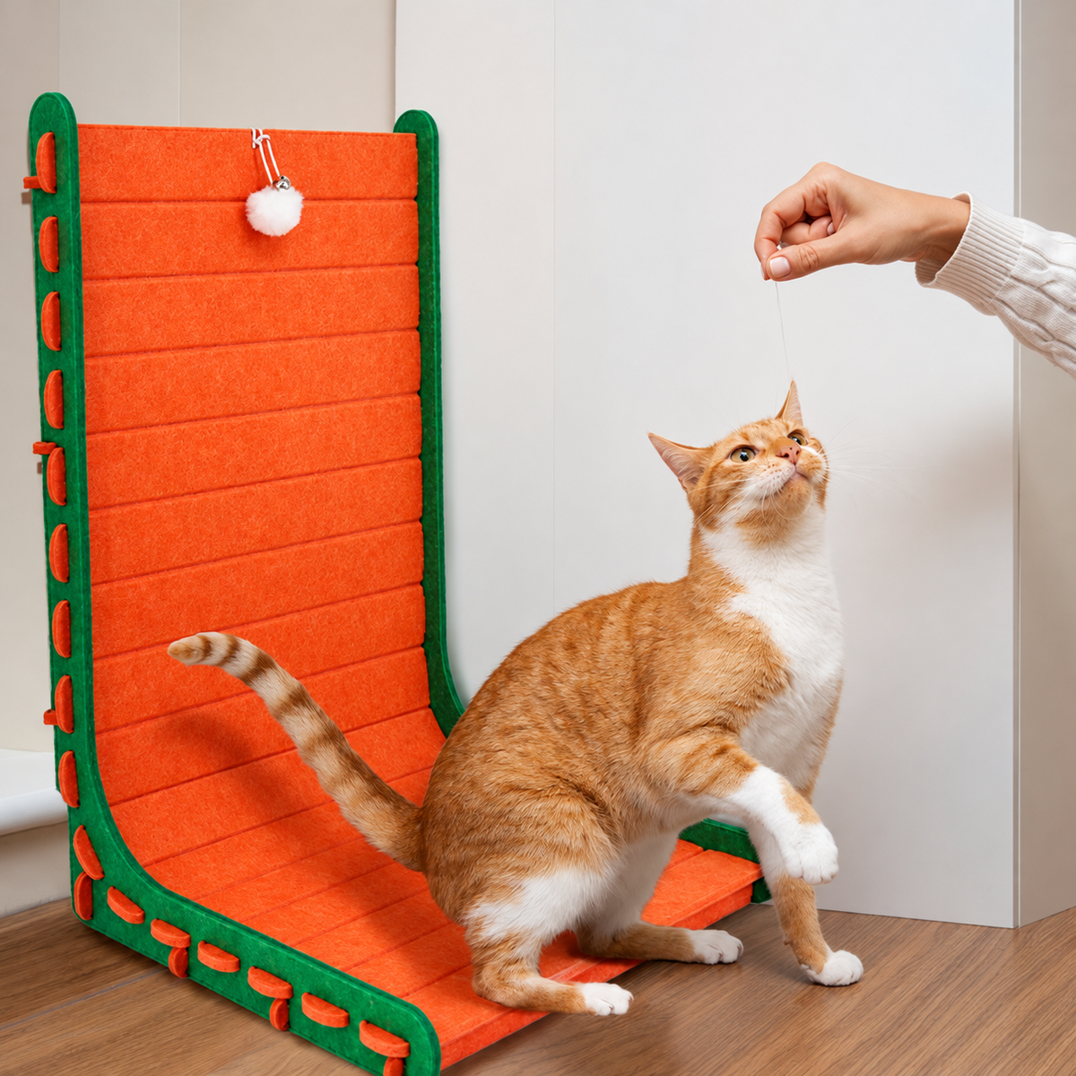 CAT SCRATCHER WITH BALL