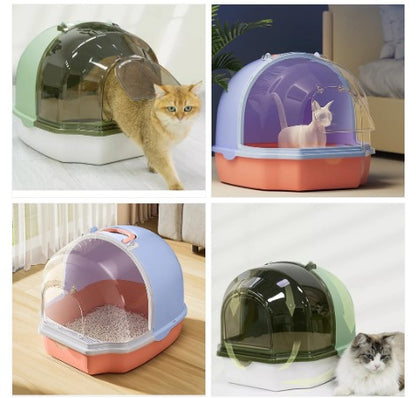 Enclosed cat litter box